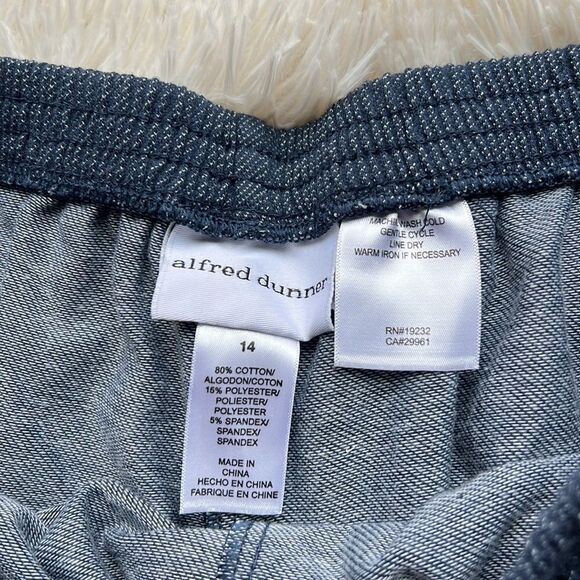 Alfred Dunner Vintage 90’s Bling Pockets Pull On Denim Pants Size 14 - Picture 6 of 6